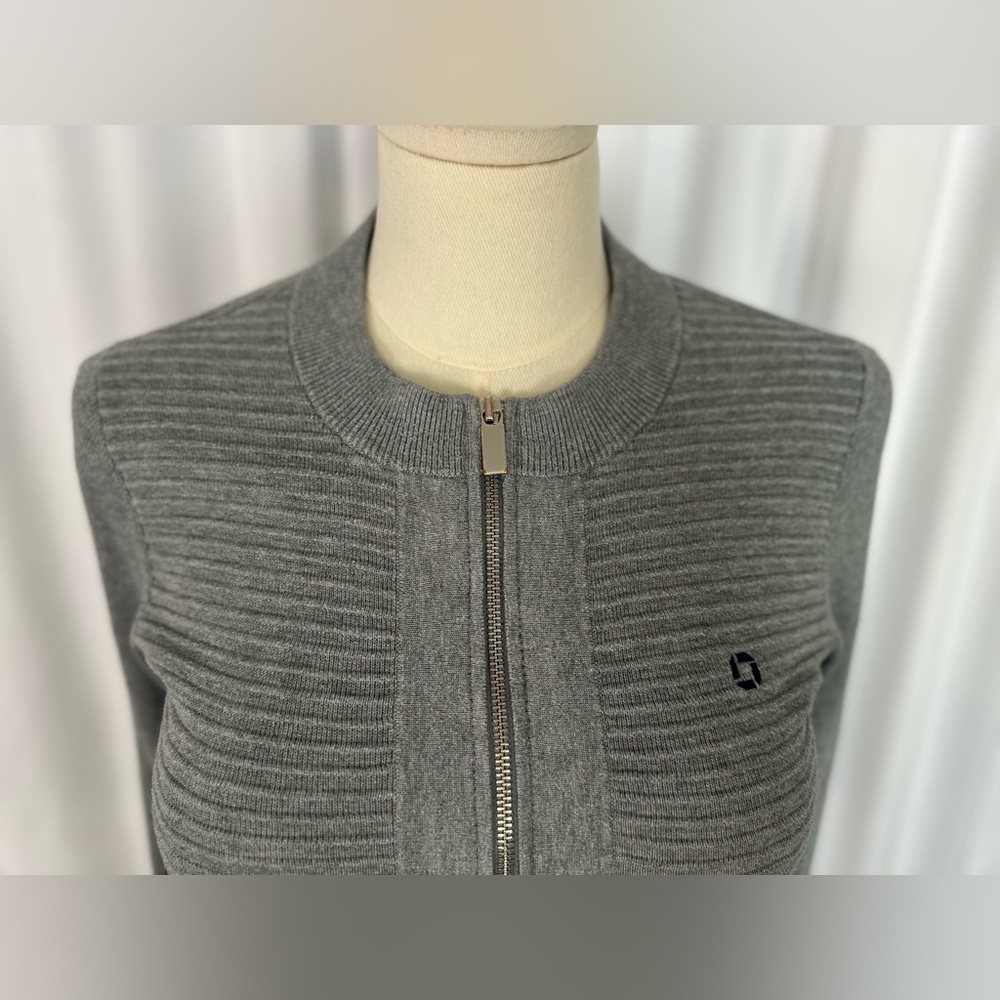 Lands’ End Outfitters Gray Zip-Front Knit Jacket | Size XS - Picture 9 of 17